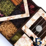 نمای جزئیات جعبه چای کیسه ای تهران جی اف ایکس مدل ۱۱۳ پرداخت و جزئیات مواد