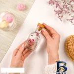 نمای جزئیات بطری لیمون مدل درب چوبی کد TP۲۲۶۵ اصل پرداخت و جزئیات مواد