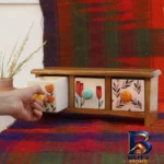 نمای جزئیات جای ادویه با مدل سه کشو خطی پرداخت و جزئیات مواد