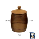 نمای جزئیات بانکه چوب گردو طرح خمره ای مجموعه ۷ عددی پرداخت و جزئیات مواد