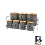 نمای جزئیات ست ادویه 8 پارچه بی.وی.کی مدل درب چوب T_t کد 863615 پرداخت و جزئیات مواد
