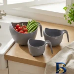 نمای جزئیات آبگیر و آبکش لیمون مدل Non Slip مجموعه ۳ عددی پرداخت و جزئیات مواد
