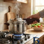 نمای جزئیات زودپز رویال استیل با گنجایش و ایمنی بالا پرداخت و جزئیات مواد