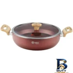 نمای جزئیات سرویس قابلمه و تابه گرانیت ۱۷ پارچه ام جی اس مدل گارنت پرداخت و جزئیات مواد