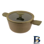 نمای کناری سرویس قابلمه و تابه گرانیت ۸ پارچه لیدوما مدل برگهوف پروفایل و ساختار