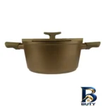 نمای جلو سرویس قابلمه و تابه گرانیت ۸ پارچه لیدوما مدل برگهوف طراحی و جزئیات کلیدی