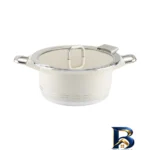 نمای جلو سرویس قابلمه و تابه گرانیت ۲۵ پارچه ام جی اس مدل B کد GB۲۵۱۴ اصل طراحی و جزئیات کلیدی