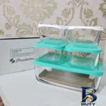 نمای کناری ظرف نگهدارنده پاشاباغچه مدل COMBO مجموعه ۵ عددی پروفایل و ساختار