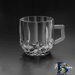 نمای کناری فنجان بلور و شیشه اصفهان مدل هایلین بسته 6 عددی پروفایل و ساختار