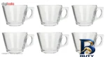 نمای کناری ست نعلبکی و فنجان پاشاباغچه مدل Vella 97302 بسته 6 عددی پروفایل و ساختار
