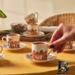 نمای کناری سرویس قهوه خوری ۱۲ پارچه ۶ نفره کاراجا مدل Latli پروفایل و ساختار