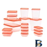 نمای کناری ست ۱۷ تکه ظروف نگهدارنده ایکیا مدل PR 46008 پروفایل و ساختار