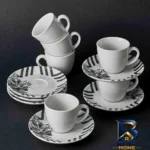 نمای کناری سرویس قهوه خوری ۱۲ پارچه نوا مدل N۳۲۰۶ اصل پروفایل و ساختار
