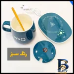 نمای کناری ماگ آی کیو طرح Lucky eyeQ مدل Smart Rose کد Ai-V۲۶ به همراه گرم کن اصل پروفایل و ساختار
