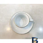 نمای کناری سرویس چای خوری ۱۲ پارچه مدل لب طلا شرکت صنایع چینی تقدیس پروفایل و ساختار