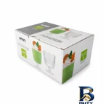 نمای کناری لیوان دسر خوری لیمون مدل پایه دار کد 2449 بسته ۶ عددی پروفایل و ساختار