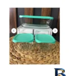 نمای کناری ظرف غذا پاشاباغچه مدل Snowbox کد 96881 بسته سه تایی پروفایل و ساختار