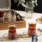نمای کناری سرویس چای خوری ۱۲ پارچه ۶ نفره مدل Natural Flower انگلیش هوم پروفایل و ساختار