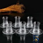 نمای کناری ست فنجان و نعلبکی ۱۲ پارچه پاشاباغچه مدل Elysia کد 950054 پروفایل و ساختار