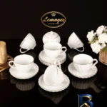 نمای کناری سرویس چای خوری ۱۲ پارچه لمونژ با کیفیت پروفایل و ساختار