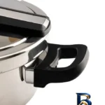 نمای کناری زودپز ام جی اس با ظرفیت و بدنه استیل پروفایل و ساختار