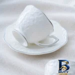 نمای کناری ست فنجان و نعلبکی ۱۲ پارچه اجار مدل Octavia پروفایل و ساختار