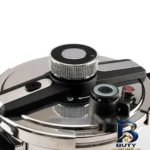 نمای پخته زودپز ام جی اس با ظرفیت و سیستم قفل ایمن بافت برنج پخته