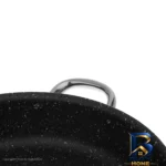 نمای کناری تابه کاج نچسب گرانیتی با در پیرکس و دو دسته پروفایل و ساختار