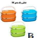 نمای کناری ظرف غذا مدل SQUARE Bento اصل پروفایل و ساختار