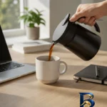 نمای در اتاق فلاسک Minimal coffe pot با گنجایش 0.75 لیتری سبک دیواری و مرجع اندازه
