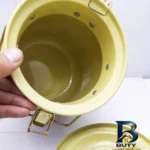 نمای کناری ظرف نگهدارنده با بدنه لعابی بی نظیر مدل کوپه برای یخچال و فریزر پروفایل و ساختار