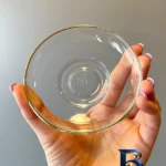 نمای کناری ست نعلبکی و استکان ۱۲ پارچه پاشاباغچه مدل لب طلا پروفایل و ساختار