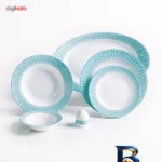نمای کناری سرویس غذاخوری چینی 28 پارچه 6 نفره مدل ایتالیا اف سپید صدف درجه عالی پروفایل و ساختار