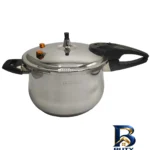 نمای کناری زودپز دوقلو فلورانس با بدنه استیل و دو دستگیره پروفایل و ساختار