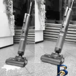 نمای در اتاق جارو شارژی عصایی شارک مدل E۲T۱ اصل سبک دیواری و مرجع اندازه