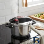 نمای کناری زودپز پارس استیل کلیپسو با کف سه لایه پروفایل و ساختار