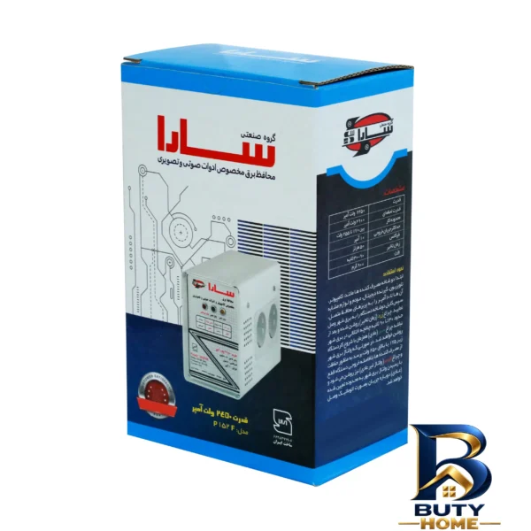 نمای جزئیات محافظ ولتاژ گروه صنعتی سارا ترانس مدل P۱۵۲F اصل نمای نزدیک بافت پرز