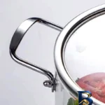 نمای کناری قابلمه پیرکس لراوا با قابلیت شعله مستقیم پروفایل و ساختار