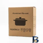 نمای کناری قابلمه چدن فدریکو مدل FE16 با کیفیت عالی پروفایل و ساختار