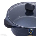 نمای کناری سرویس تفلون قابلمه و تابه 6 پارچه عروس مدل موج پروفایل و ساختار