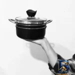 نمای کناری قابلمه گرانیتی ظرف سازان اسدیان با پوشش طبیعی پروفایل و ساختار