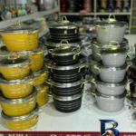 نمای کناری سرویس پخت و پز ۱۵ پارچه پرتو مدل زنبوری پروفایل و ساختار