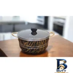 نمای کناری سرویس قابلمه و تابه گرانیتی ۱۴ پارچه گراب مدل لیرو پروفایل و ساختار
