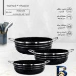 نمای کناری سرویس تابه گرانیتی ۳ پارچه آویسا مدل آپادانا پروفایل و ساختار