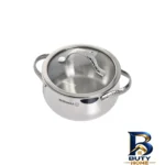 نمای کناری سرویس تابه و قابلمه استیل 8 پارچه کرکماز مدل SAMARA کد 1964 پروفایل و ساختار