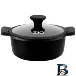 نمای کناری سرویس قابلمه و تابه گرانیت ۱۰ پارچه بازرگانی زیو مدل 8630 پروفایل و ساختار