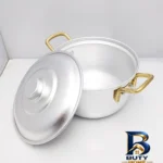 نمای کناری سرویس قابلمه آلومینیومی ۸ پارچه بی نظیر مدل نقلی پروفایل و ساختار