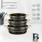 نمای کناری سرویس تابه گرانیتی ۳ پارچه مدل ماربل باکیفیت پروفایل و ساختار