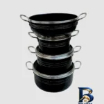 نمای کناری سرویس قابلمه و تابه گرانیتی ۷ پارچه گیپا مدل granita پروفایل و ساختار