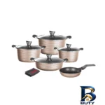 نمای کناری سرویس پخت و پز بایوگرانیتی ۱۰ پارچه کاندید مدل ویو پروفایل و ساختار